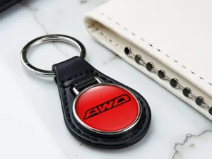 Subaru Coach Keychain High-Quality Leather Force Feel